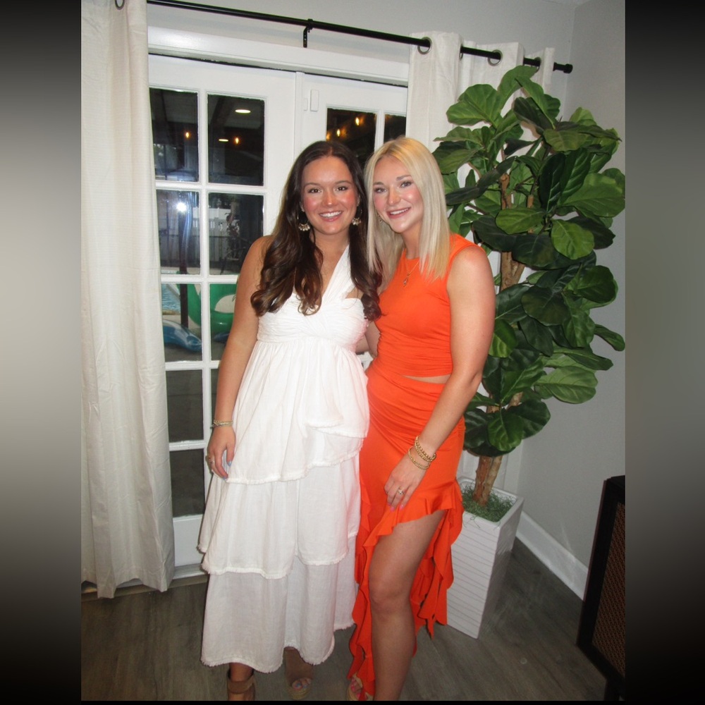 Orange SHEIN two piece set